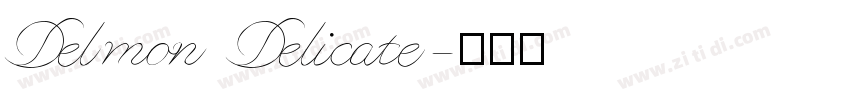 Delmon Delicate字体转换